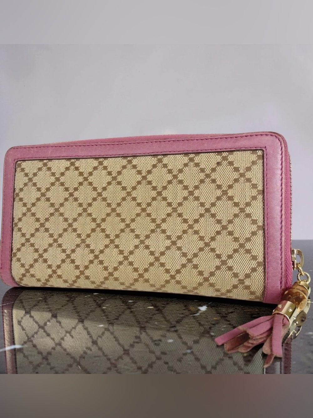 GUCCI Diamanté Bamboo Zip Around Wallet 😍💗 - Picture 8 of 16